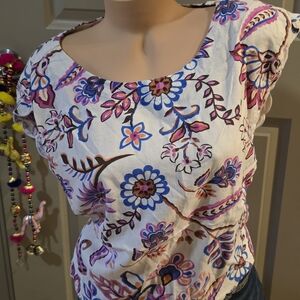 Ellen Tracy Floral Blouse